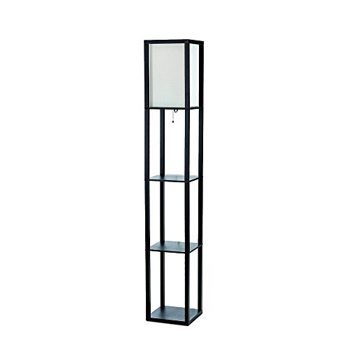 Simple Designs Floor Lamp Etagere Organizer Storage Shelf With