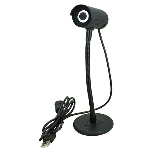 5.0 Megapixel PC USB 2.0 Wired Web Camera Shape of Cylinder with Comfortable Touch-Black