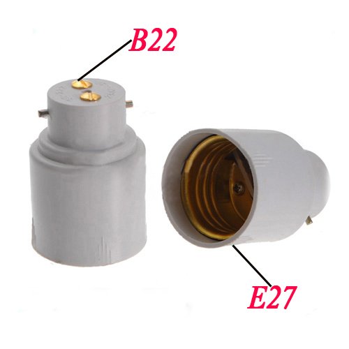 SODIAL(R) 2X E27 Screw to B22 Bayonet Base Light Lamp Bulb Adapter Converter Socket Base Reviews