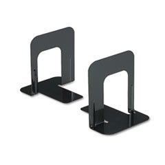 Innovera Universal Economy Bookends, Nonskid, 4 3/4 x 5 1/4 x 5 Inches, Heavy Gauge Steel, Black (54055)