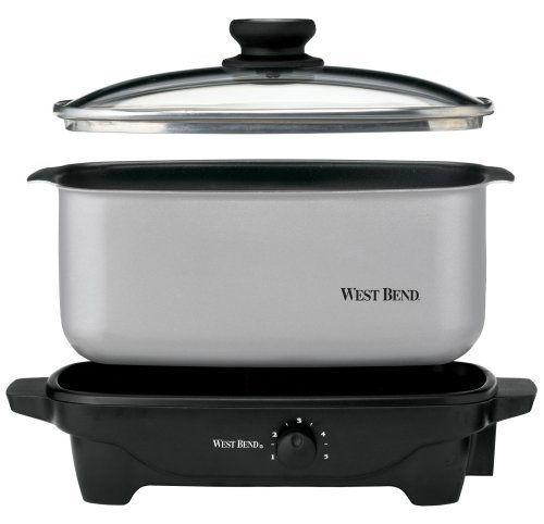 West Bend 84905 5-Quart Oblong-Shaped Slow Cooker