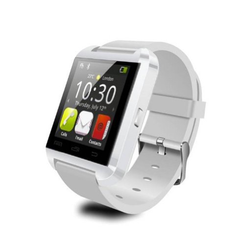 LEMFO Bluetooth Smart Watch WristWatch U8 UWatch Fit for Smartphones IOS Apple iphone 4/4S/5/5C/5S Android Samsung S2/S3/S4/Note 2/Note 3 HTC Sony Blackberry (White)
