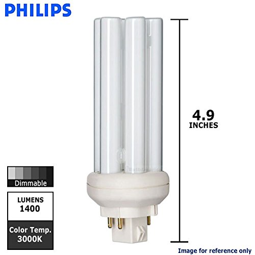 Philips 407791 – PL-T 26W/830/XEW/4P/ALTO 21W Triple Tube 4 Pin Base Compact Fluorescent Light Bulb