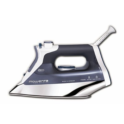 Rowenta DW8080 Pro Master Auto-Off Steam Iron with 400-Hole Stainless Steel Soleplate, 1700-Watt, Blue