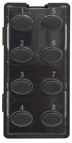 Simply Automated ZS28O-BK Custom Series Oval 8-Button Faceplate, Black