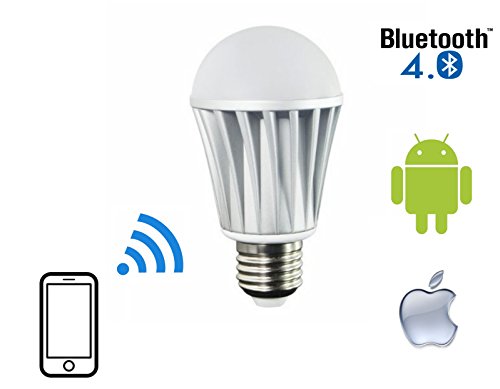 Flux Bluetooth LED Light Bulb – Dimmable Multicolored Color Changing LED Lights – Smart LED Light Bulbs for Home, Office, Parties, Dinners – 110 Volts, 7 Watt (40 Watt Replacement) – E26 Medium Base – Energy Efficient Personal Wireless Lighting – Smartphone Controlled – Works with Apple iPhone, iPad and Android Phone – 100% Money Back Guarantee (TRY RISK FREE!!)