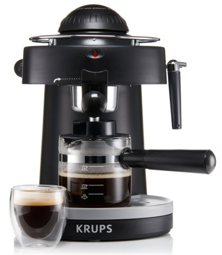 KRUPS XP1000 Steam Espresso Machine with Frothing Nozzle for Cappuccino, Black
