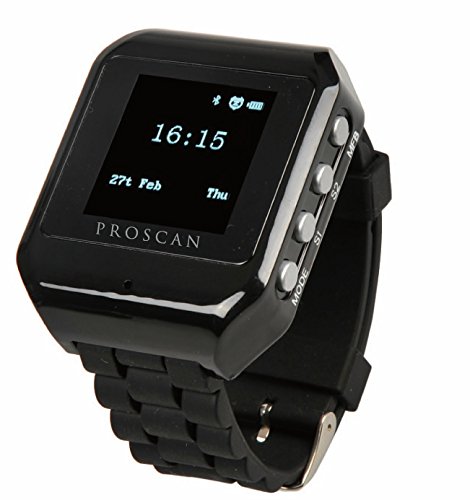 Proscan 1.5-Inch Bluetooth Digital Watch – Retail Packaging – Black
