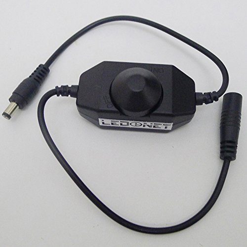 LEDENET® Easy Plug Dimmer Controller for LED Single Color Lighting DC 5V 12V 24V 4A (Black)