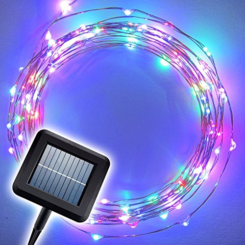The Original Starry Solar String Lights by Brightech – Multi-Color LED’s on a Flexible Copper Wire – 20ft LED Light String Set with Solar Panel – Your Easy Way to Create “Instant Atmosphere” Anywhere