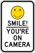 Pack of 3 Window Decals – Smile You’re On Camera – 6×8