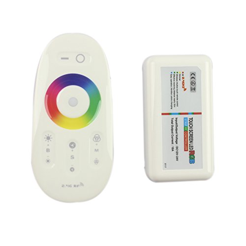 Wireless Touch Screen RGB RF Controllers 2.4G with Touch Ring Keys 12V/24v 18A Remote Control 5050 LED Strip Lighting