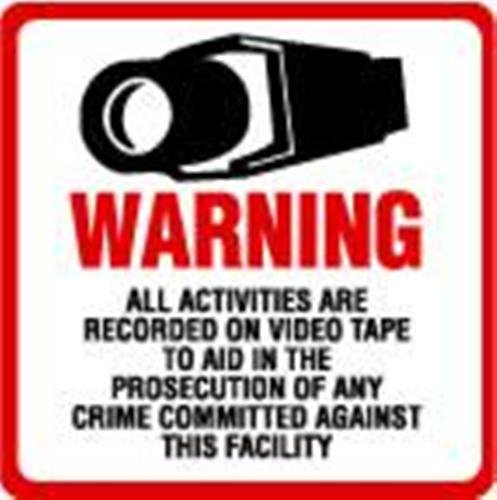 NEW! INSIDE MOUNT 2 Pack #204-IM Commercial Grade Outdoor / Indoor Security Surveillance CCTV Video Warning Decal – 4″x 4″ Reviews