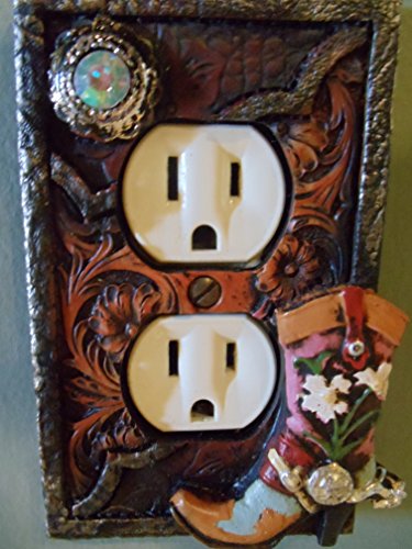 Texas Boot Cowgirl Electrical Outlet Cover Plate