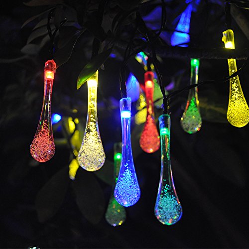 20LED Multi-colored Solar Outdoor Decorative String Lights – Waterproof ...