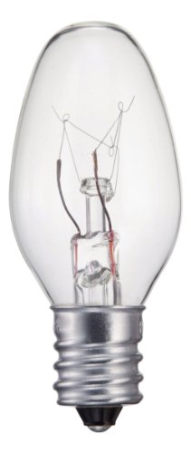 Philips 415422 Clear Night Light 4-Watt C7 Candelabra Base Light Bulb, 4-Pack