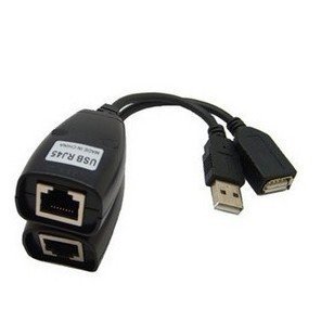 niceeshop(TM) USB Cat5 Cat5e 6 RJ45 LAN Extension Adapter Cable RJ45 Adapter Set,Black Reviews
