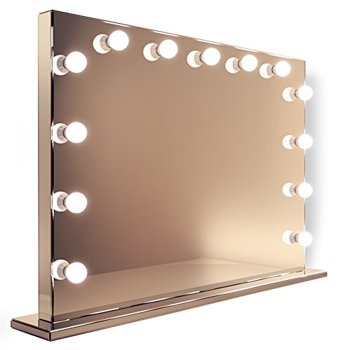Mirror Finish Hollywood Makeup Mirror with Cool White Dimmable LED lamps k253CW