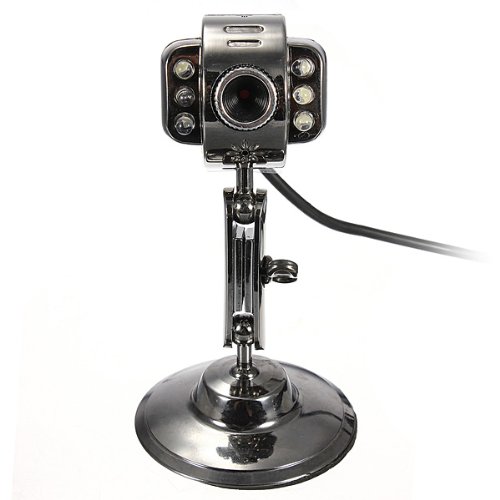 6 LED USB2.0 HD Webcam Web Cam Video Camera With Mic Night Vision