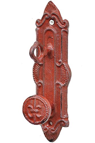 Iron Door Knob Hook, 7″Hx2″Wx2″D, RED