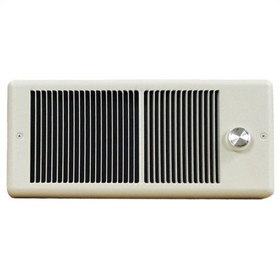 Low Profile 2560 BTU Double Pole Electric Wall Space Heater without Wall Box Finish: White