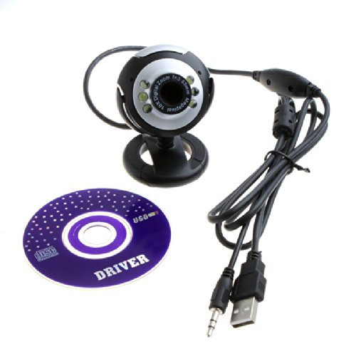 50.0M 6 LED PC Camera USB 2.0 HD Webcam Camera Web Cam with MIC for Computer PC Laptop Round without Retail Pacakge
