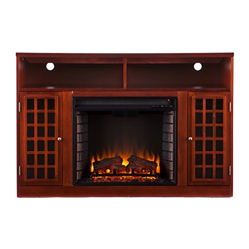 SEI Narita Media Console with Electric Fireplace, Mahogany Reviews