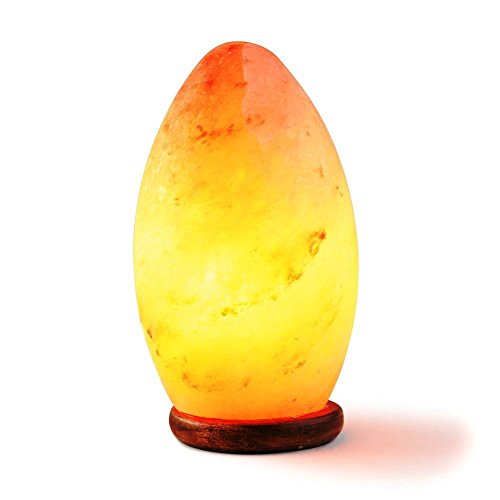 [Hand Crafted] HemingWeigh Natural Himalayan Crystal Salt Rock Oval Lamp with Wood Base Reviews
