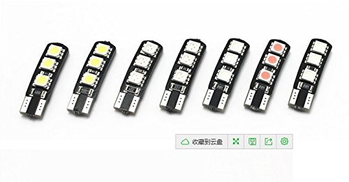 Qich® 2pcs No Error High Bright Double Canbus T10 LED Light Bulb For Car wedge singnal Width Lamp light W5W 194 168 921 2825 192 555