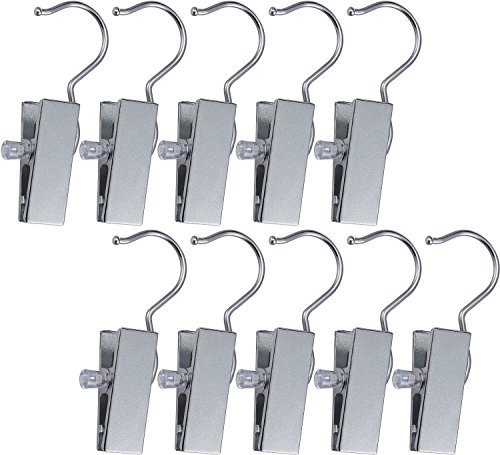 Portable Travel Laundry Hooks for Hanging Clothing Boot Hanger Clips Set of 10