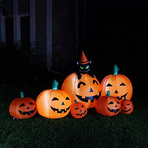 Joiedomi 7 FT Long Halloween Inflatables Pumpkin, 7 Pumpkins Decoration ...