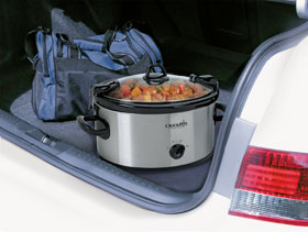 The SCCPVL600 travels well in the car without making a mess