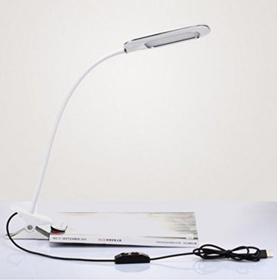 VIAEON USB Clip-on Table Lamp Energy-Efficient LED Clamp 2 Brightness ...